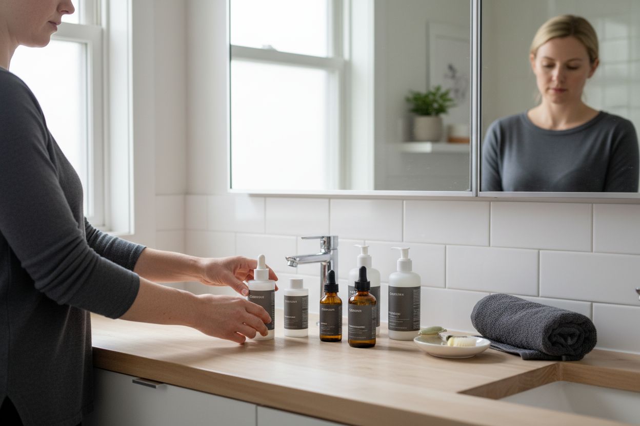 skincare preparation workspace