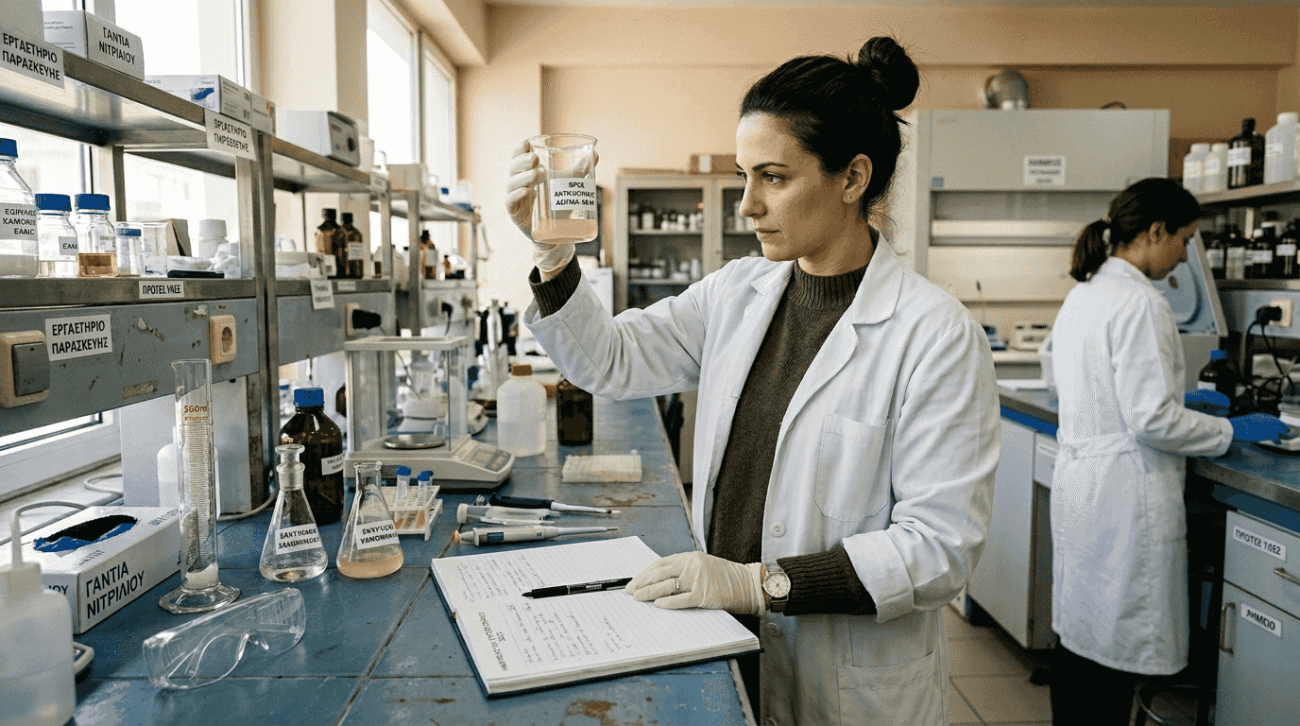 Τεχνικός σε πιστοποιημένο εργαστήριο καλλυντικών στην Ελλάδα