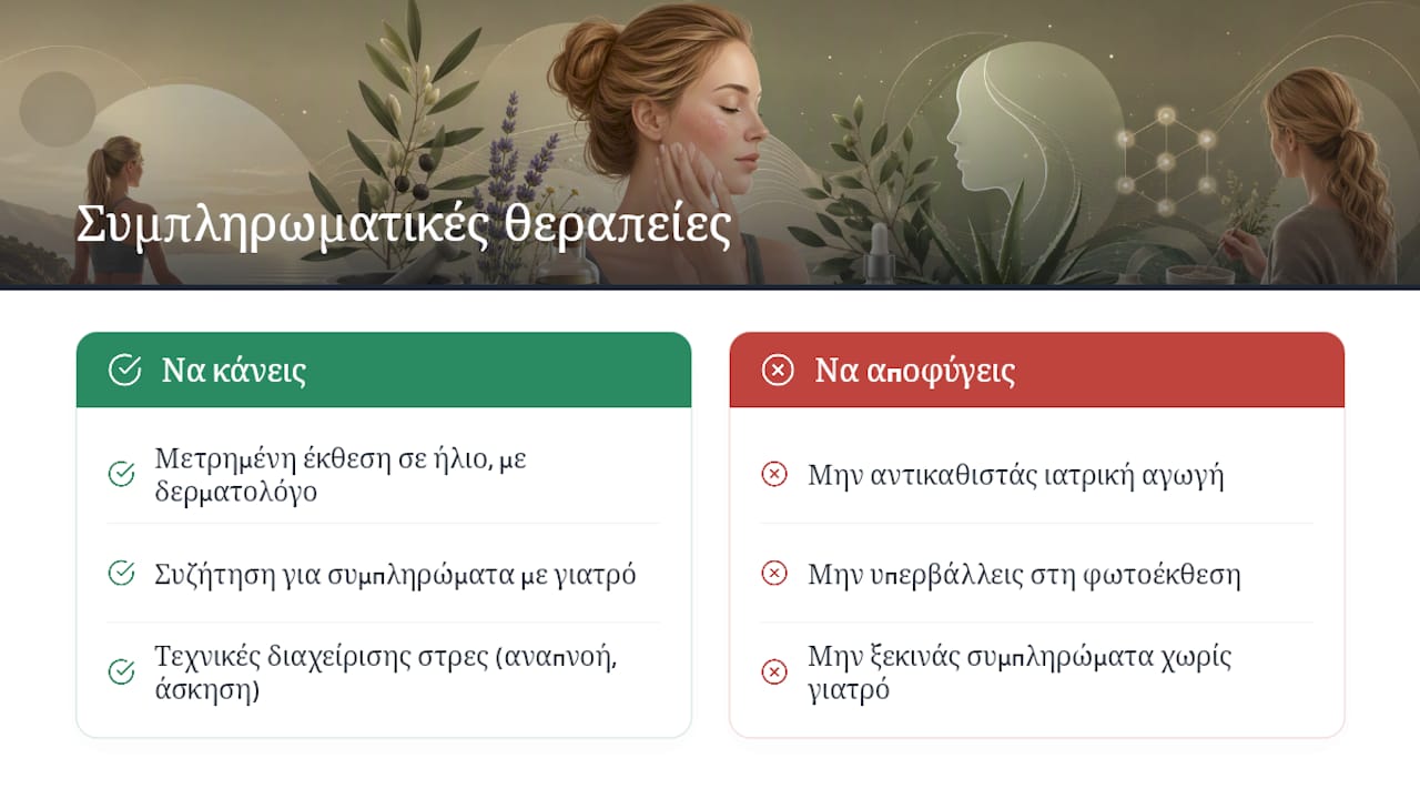 Ποιες εναλλακτικές και συμπληρωματικές θεραπείες βοηθούν — overview diagram