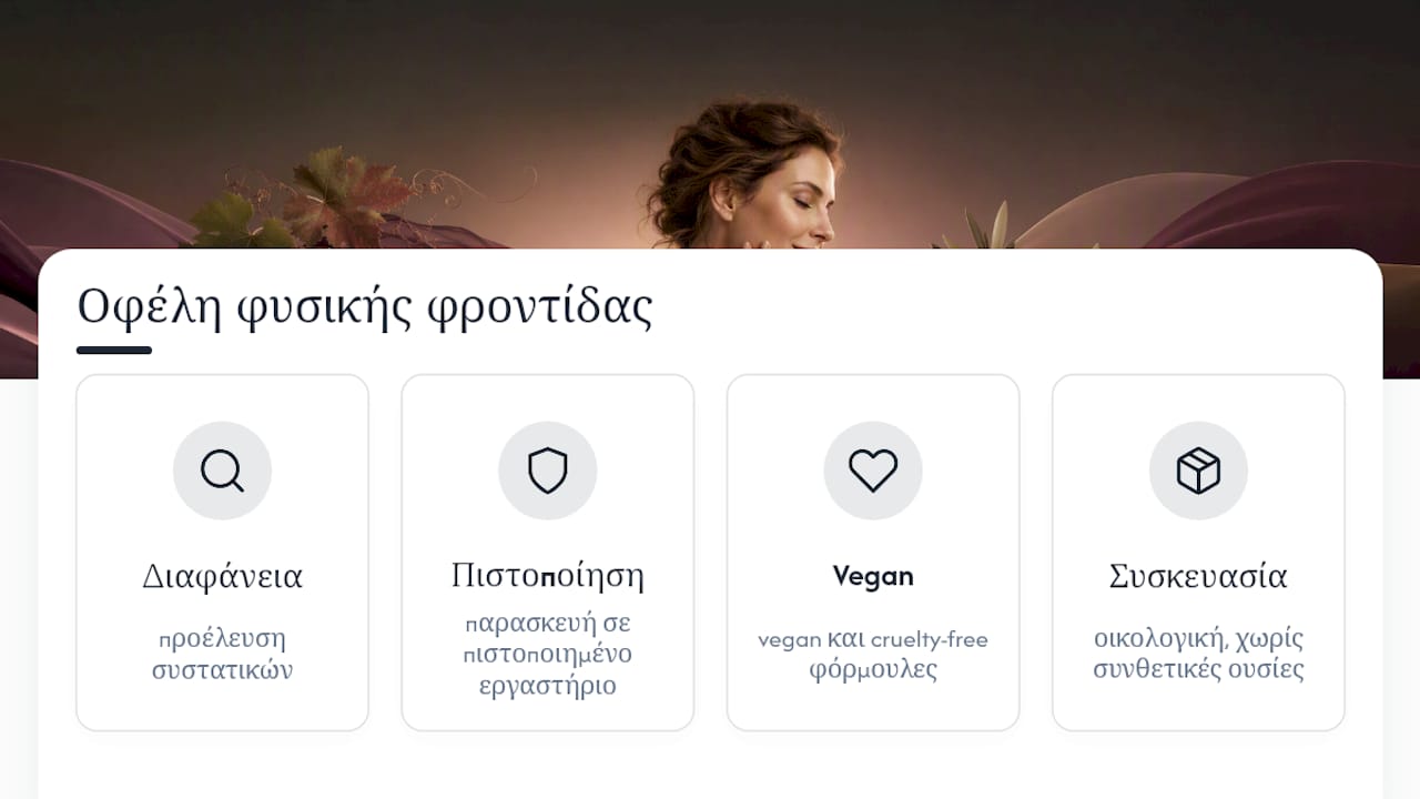 Γιατί να προτιμήσετε φυσική, βιώσιμη φροντίδα για ώριμη επιδερμίδα — overview diagram