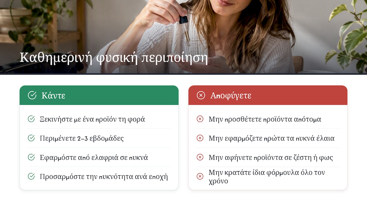 Τέσσερα πρακτικά βήματα φυσικής περιποίησης